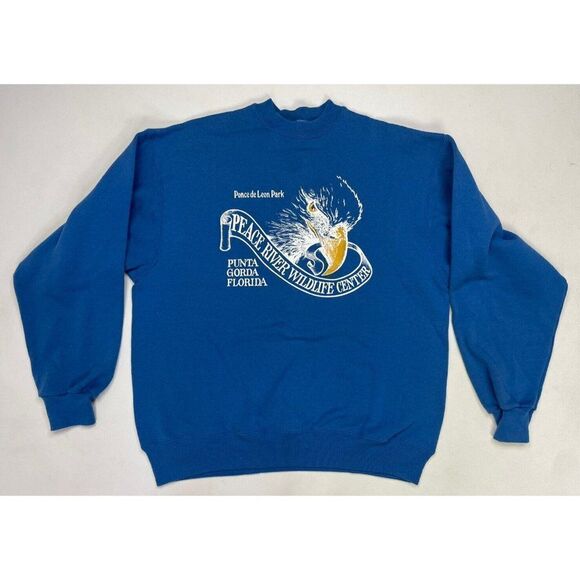 VINTAGE Ponce De Leon Park Peace River Wildlife Center Sweatshirt Men Large - Picture 1 of 7